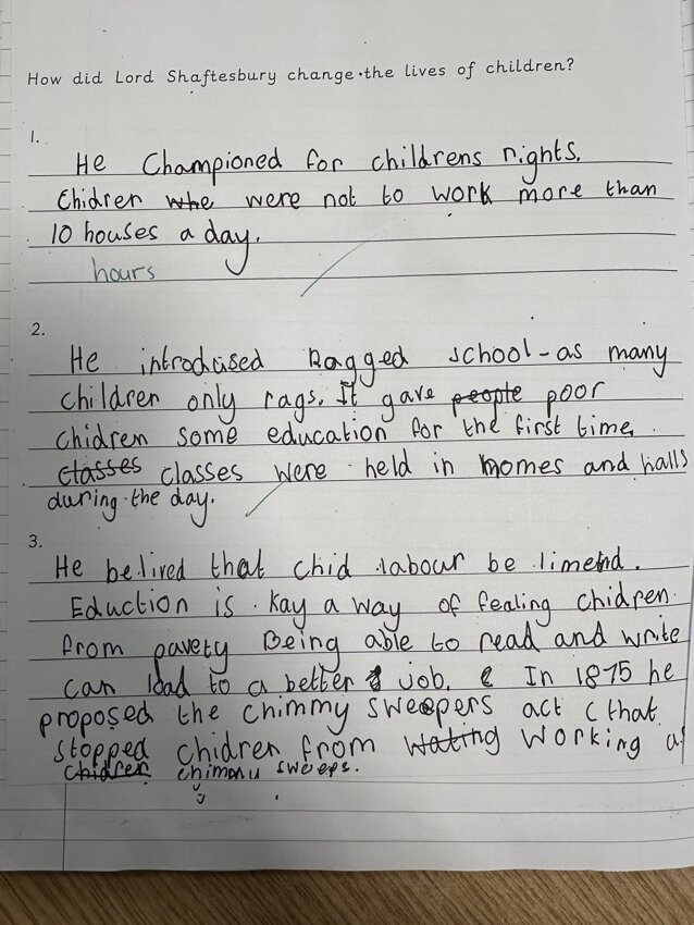 Image of Year 5 History - how have children’s lives changed?