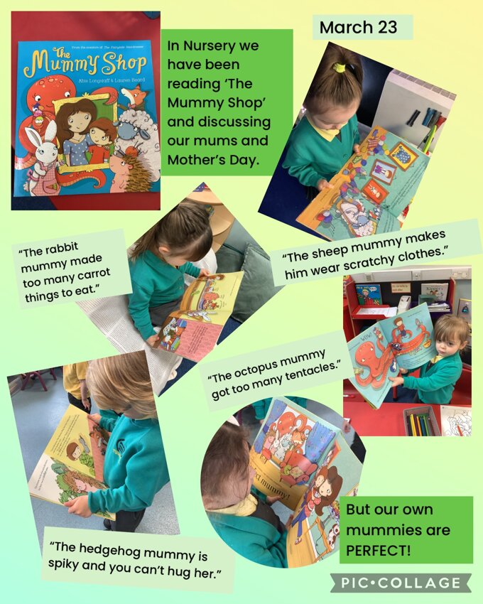 Image of Nursery - Reading 'The Mummy Shop' 